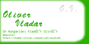 oliver vladar business card